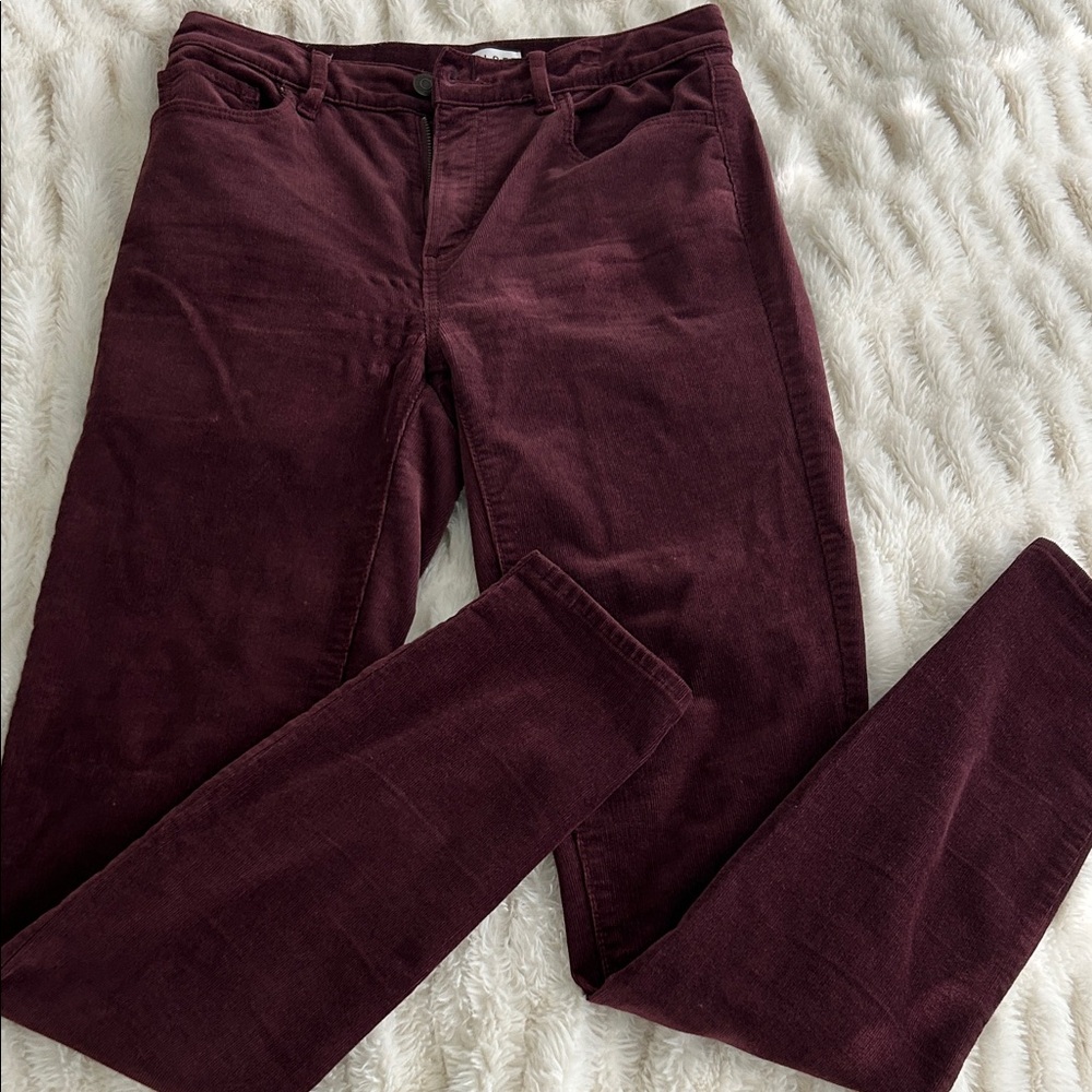 LOFT Women's Rich Burgundy Skinny Jeans